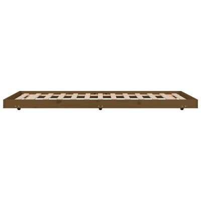 vidaXL Giroletto Marrone Ambra 100x200 cm in Legno Massello di Pino