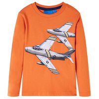 Maglietta per Bambini a Maniche Lunghe Arancione Scuro 92