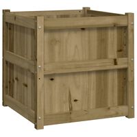 vidaXL Fioriera da Giardino 60x60x60 cm in Legno di Pino Impregnato