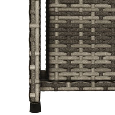 vidaXL Armadietto Portaoggetti Giardino Grigio 50x55x115cm Polyrattan