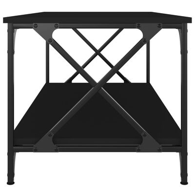 vidaXL Tavolino da Salotto Nero 100x50x45 cm Legno Multistrato e Ferro