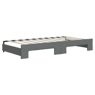 vidaXL Divano Letto con Letto Estraibile Grigio Scuro 90x190cm Tessuto