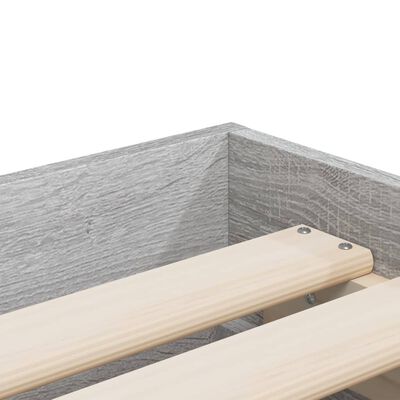 vidaXL Giroletto Cassetti Grigio Sonoma 90x190 cm Legno Multistrato