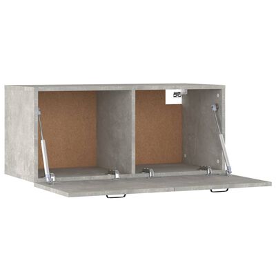 vidaXL Mobile a Parete Grigio Cemento 80x36,5x35 cm Legno Multistrato