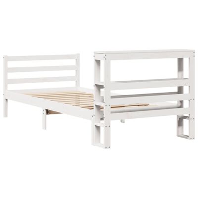 vidaXL Letto senza Materasso Bianco 90x200 cm Legno Massello di Pino