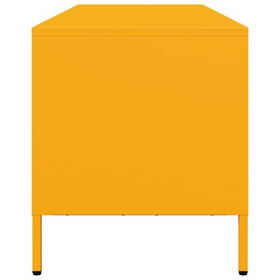 vidaXL Mobile TV Giallo Senape 135x39x43,5 cm in Acciaio