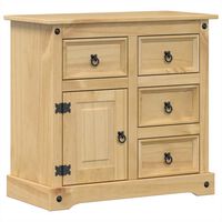 vidaXL Credenza Corona 87x40x76 cm in Legno Massello di Pino