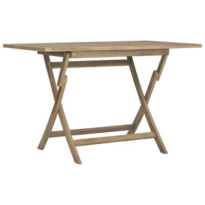 vidaXL Set da Pranzo da Giardino 7 pz Grigio in Legno Massello di Teak