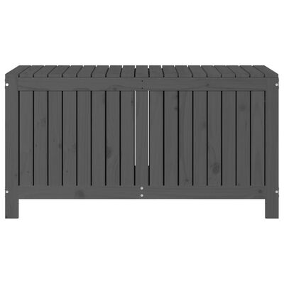 vidaXL Contenitore da Giardino Grigio 121x55x64 cm Legno Massello Pino