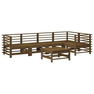 vidaXL Set Salotto da Giardino 6 pz ambra in Legno Massello di Pino