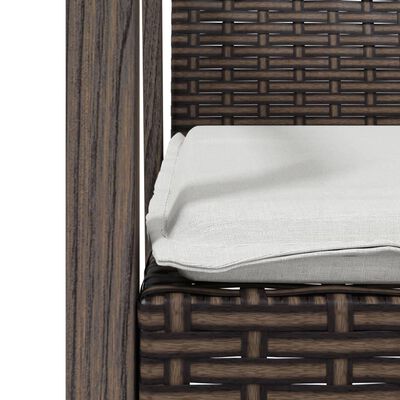 vidaXL Sedie Giardino con Cuscini 2pz Marroni 5,56x57x83 cm Polyrattan