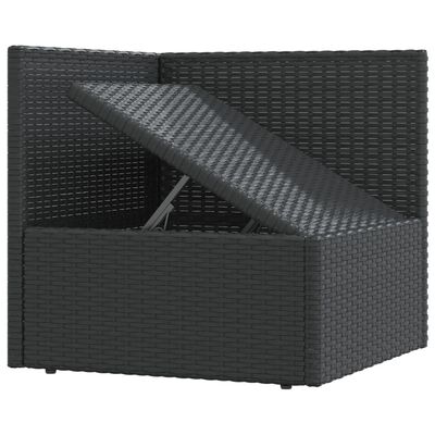 vidaXL Set Mobili da Giardino 6 pz con Cuscini in Polyrattan Nero