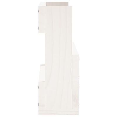 vidaXL Scarpiere a Parete 2 pz Bianco 59x9x23cm Legno Massello di Pino