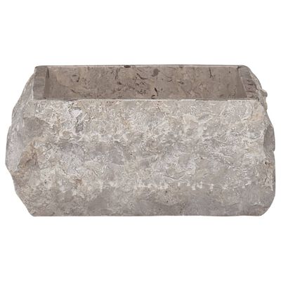 vidaXL Lavandino Grigio 30x30x13 cm in Marmo