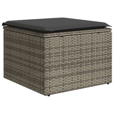 vidaXL Set Divani da Giardino 11 pz con Cuscini in Polyrattan Nero