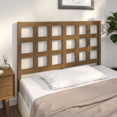 vidaXL Testiera per Letto ambra 125,5x4x100 cm Legno Massello di Pino