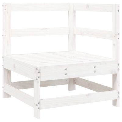 vidaXL Set Divani da Giardino 7 pz Bianco in Legno Massello di Pino