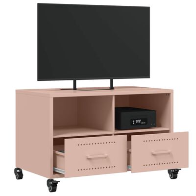 vidaXL Mobile TV Rosa 68x39x43,5 cm in Acciaio