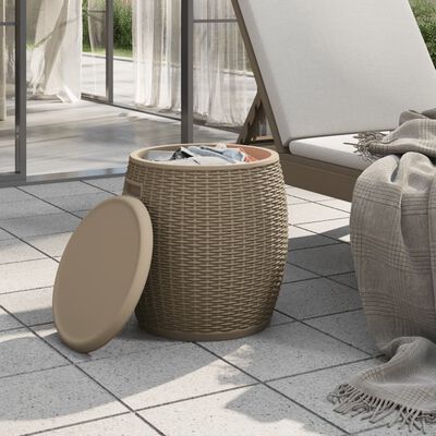 vidaXL Contenitore da Giardino 4 in 1 Polipropilene Marrone Chiaro