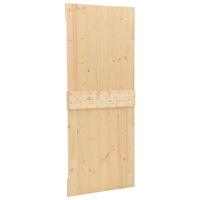 vidaXL Porta Scorrevole con Set Hardware 90x210 cm in Legno di Pino