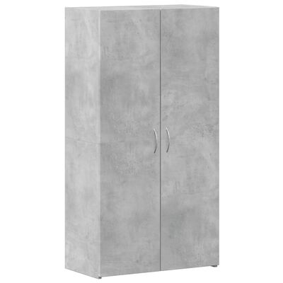 vidaXL Schedario Grigio Cemento 60x32x115 cm in Legno Multistrato