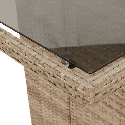 vidaXL Set Pranzo da Giardino 9 pz con Cuscini Beige Misto Polyrattan