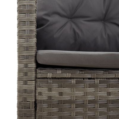 vidaXL Set Divani da Giardino 4 pz con Cuscini in Polyrattan Grigio