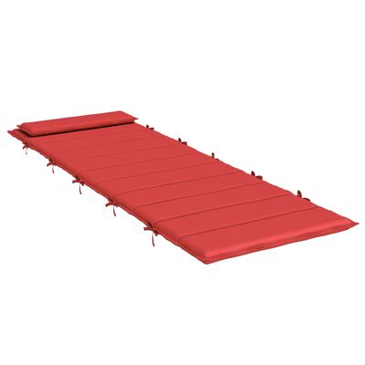 vidaXL Cuscino per Lettino Rosso 180x60x3 cm in Tessuto Oxford