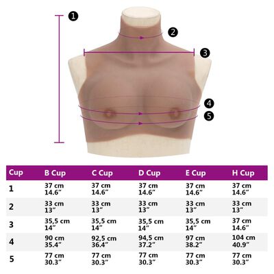 vidaXL Corpetto in Silicone Abbronzato Coppa B