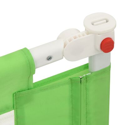 vidaXL Sponda Letto di Sicurezza per Bambini Verde 100x25cm in Tessuto