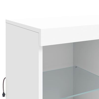 vidaXL Credenza con Luci LED Bianca 283x37x100 cm