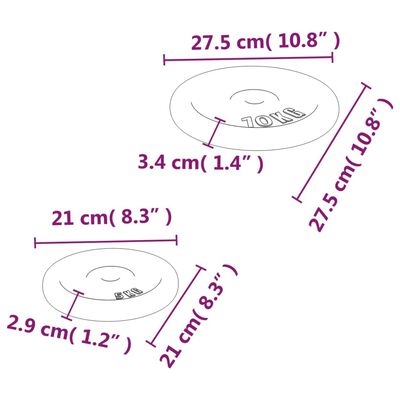 vidaXL Set Bilanciere con Dischi 60 kg in Ghisa e Acciaio Cromato