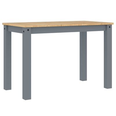 vidaXL Tavolo da Pranzo Panama Grigio 117x60x75 cm Legno Massello Pino