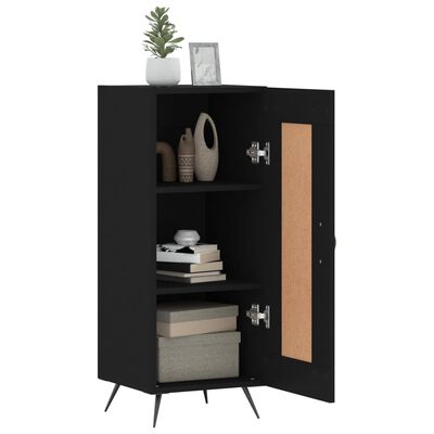 vidaXL Credenza Nero 34,5x34x90 cm in Legno Multistrato