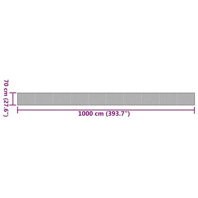 vidaXL Tappeto Rettangolare Naturale Chiaro 70x1000 cm in Bambù