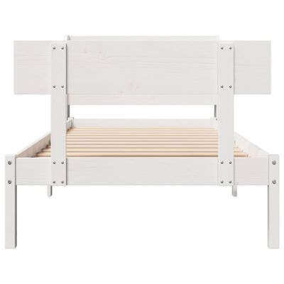 vidaXL Letto senza Materasso Bianco 90x200 cm Legno Massello di Pino