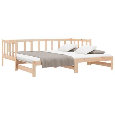 vidaXL Divano Letto con Letto Estraibile 80x200cm Legno Massello Pino