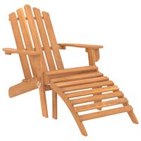 vidaXL Sedia da Giardino Adirondack con Poggiapiedi Massello di Acacia