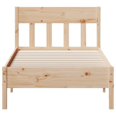 vidaXL Letto senza Materasso 75x190 cm in Legno Massello Pino