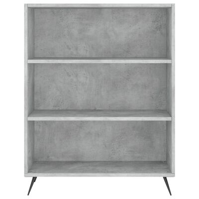 vidaXL Libreria Grigio Cemento 69,5x32,5x90 cm in Legno Multistrato