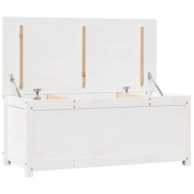 vidaXL Contenitore Portaoggetti Bianco 110x50x45,5cm Massello di Pino