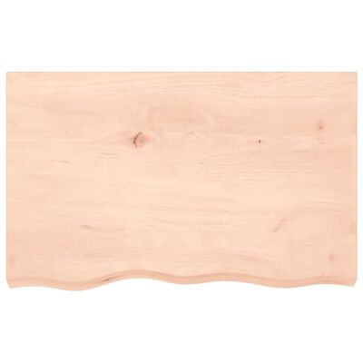 vidaXL Piano Bagno 80x50x(2-4) cm in Legno Massello Non Trattato