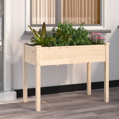 vidaXL Fioriera con Fodera 118x59x76 cm Legno Massello di Abete