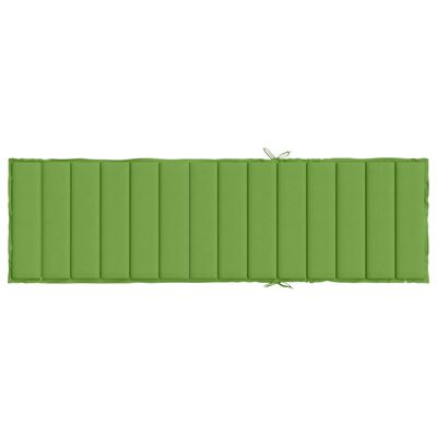 vidaXL Cuscino per Lettino Prendisole Verde Mélange 200x60x4cm Tessuto