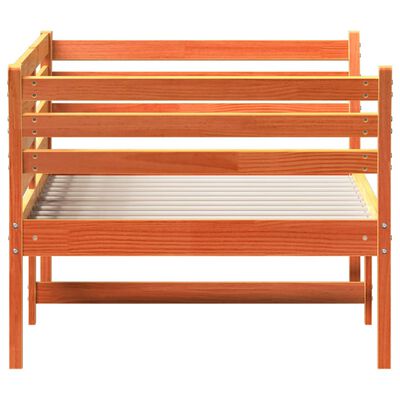 vidaXL Dormeuse senza Materasso Marrone Cera 90x200 cm Legno di Pino