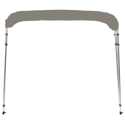 vidaXL Bimini di Prua con Tendalino 4 Archi Grigio 243x244x137 cm