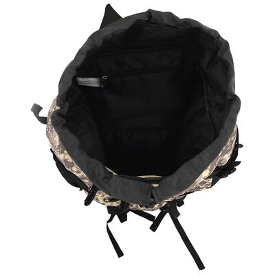 vidaXL Zaino da Trekking Cammello Mimetico 60 L in Tessuto Oxford