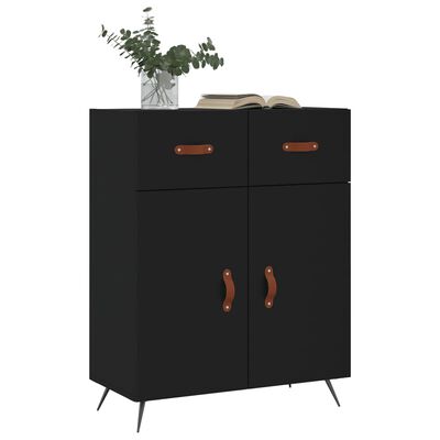 vidaXL Credenza Nera 69,5x34x90 cm in Legno Multistrato