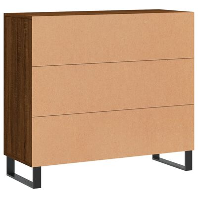 vidaXL Credenza Rovere Marrone 90x34x80 cm in Legno Multistrato