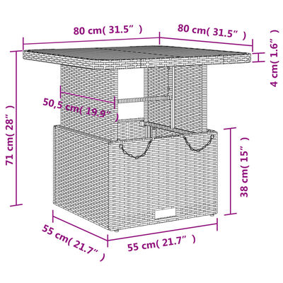 vidaXL Set da Bistrò 3 pz con Cuscini Grigio in Polyrattan